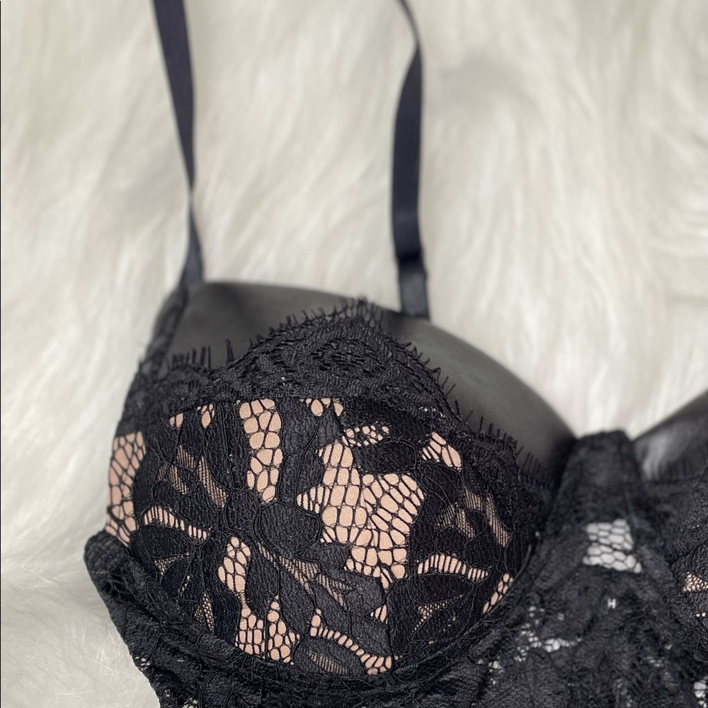 NEW TRENDY BLACK FLORAL LACE MESH BODYSUIT TOP - Picture 12 of 16